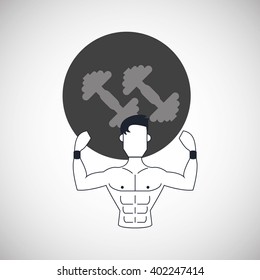 Gym icon design , vector illustration