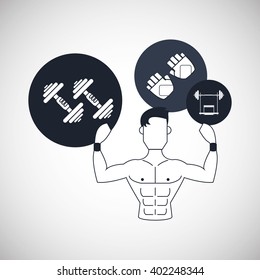 Gym icon design , vector illustration