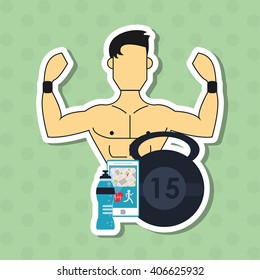 Gym icon design , vector illustration