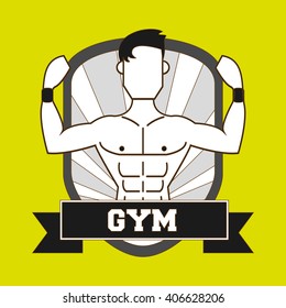 Gym icon design , vector illustration