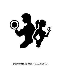 gym icon, or fitness. Vector graphics for web design