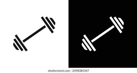 Gym icon flat line symbol set.