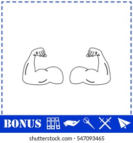 Gym icon flat. Simple vector symbol and bonus icon