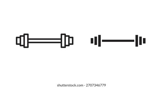 Fitnessraum-Symbol. Kollektion mit flachen Linien und Strichlinien. einfaches Symbol