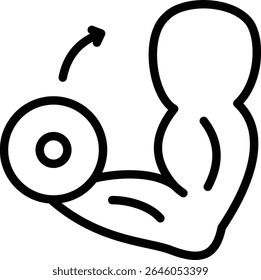 gym icon illustration design with outline, this is not made from any AI generation