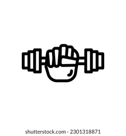 gym icon line style vector