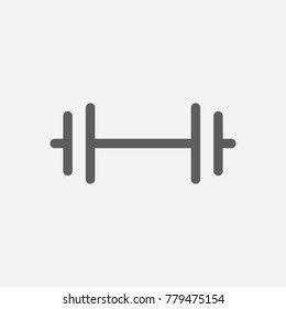 Gym icon line symbol. Isolated vector illustration of barbell sign concept for your web site mobile app logo UI design.