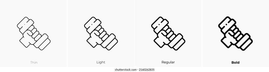 gym icon. Linear style sign isolated on white background. Vector illustration.