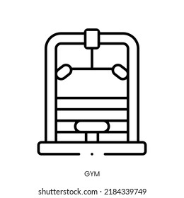 gym icon. Linear style sign isolated on white background. Vector illustration