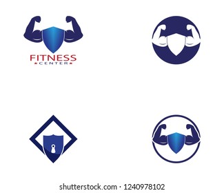 Gym icon logo template vector