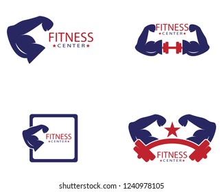 Gym icon logo template vector