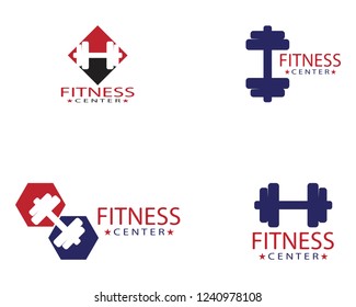 Gym icon logo template vector