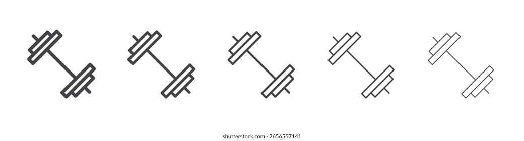 Símbolo de Vector de ilustración de contorno de icono de gimnasio