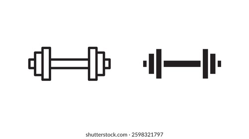 Gym icon outlined icon vector collection.