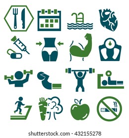 gym icon set