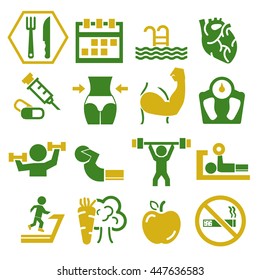 gym icon set