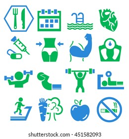 gym icon set