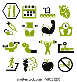 gym icon set