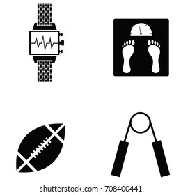 gym icon set