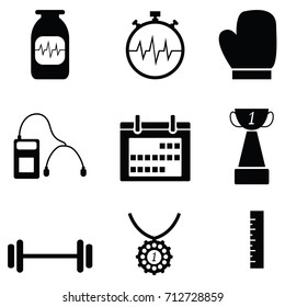 gym icon set