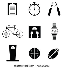 gym icon set
