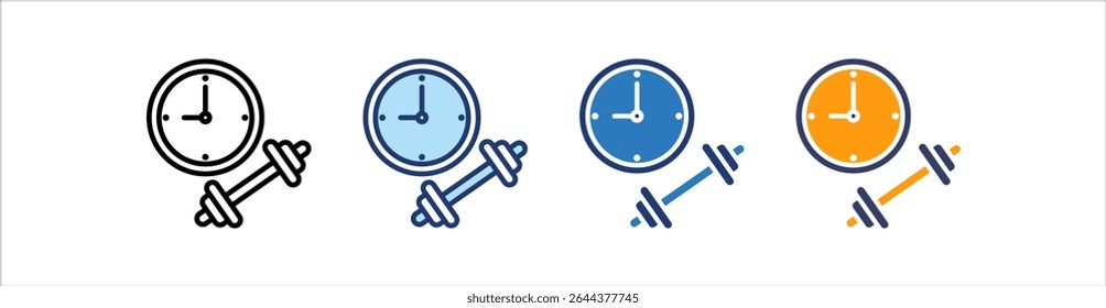 Gym Icon Set Multiple Style Collection