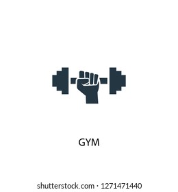 gym icon. Simple element illustration. gym concept symbol design. Can be used for web and mobile.