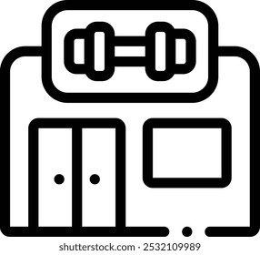 gym icon. Thin Linear Style Design Isolated On White Background