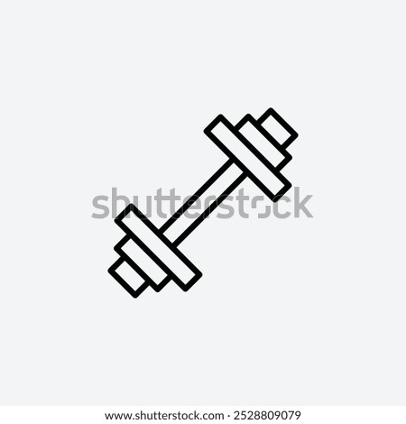 Gym icon in tree different line stroke sizes.