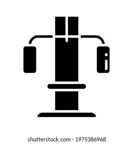 Gym icon vector. body building illustration sign. Weight lifting symbol. training apparatus logo.