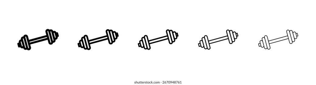 Icono de gimnasio Vector colección. EPS 10
