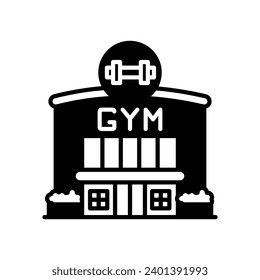 GYM icon in vector. Illustration