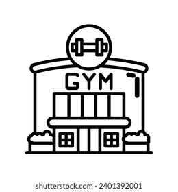 GYM icon in vector. Illustration
