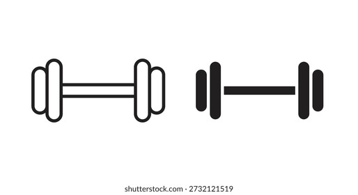 Gym icon. Vector illustration, flat and stroke