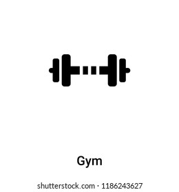 Gym icon vector isolated on white background, logo concept of Gym sign on transparent background, filled black symbol