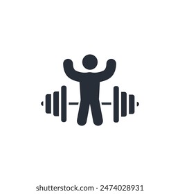 Icono de gimnasio. Vector.Trazo editable.signo de estilo lineal para usar Diseño web,logo.Ilustración de símbolo.