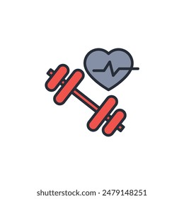 gym icon. vector.Editable stroke.linear style sign for use web design,logo.Symbol illustration.