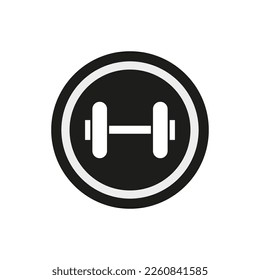 Gym icon. Weight. Vector graphics in flat