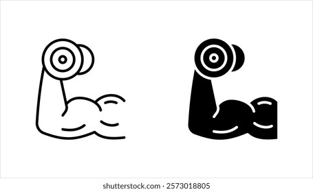 gym icons set, health signs and symbols, on white background.