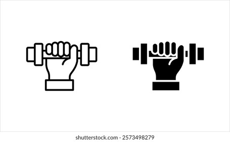 gym icons set, health signs and symbols, on white background.