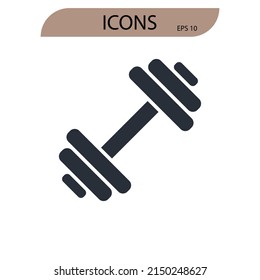 Symbole für Gymnastiksymbole, Vektorelemente für Infografiken