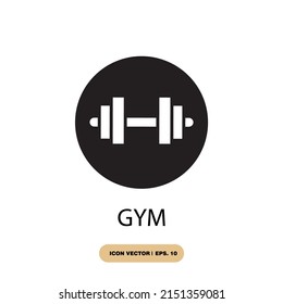 gym icons  symbol vector elements for infographic web