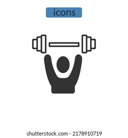 Gym icons  symbol vector elements for infographic web