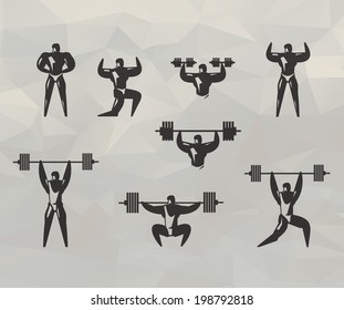 Gym icons. Vector format