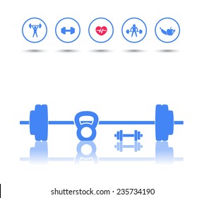 gym icons vector illustration, eps10, easy to edit