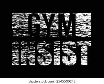 gym insist with water vector t-shirt design