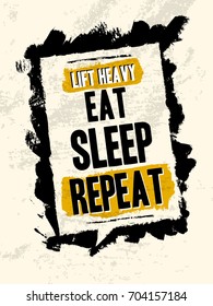 Gym Inspiring Creative Motivation Quote Template. Vector Typography Banner Design Concept On Grunge Texture Rough Background