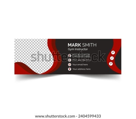 Gym instructor email signature and web banner design