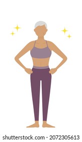 Gym instructor senia woman standing with hands on hips