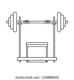 Gym iron barbell with stretcher